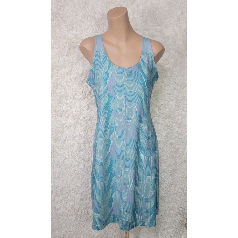 Columbia Omni-Wick Tennis Dress Size M Razorback Golf Shelf Bra Blue Athletic Y